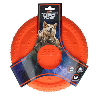 Dog Comets UFO Flyer Flytande Hundleksak - Orange  - Slitstark