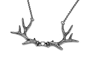 Hjorthorn Choker Halsband, Hjort Smycke i Tenn