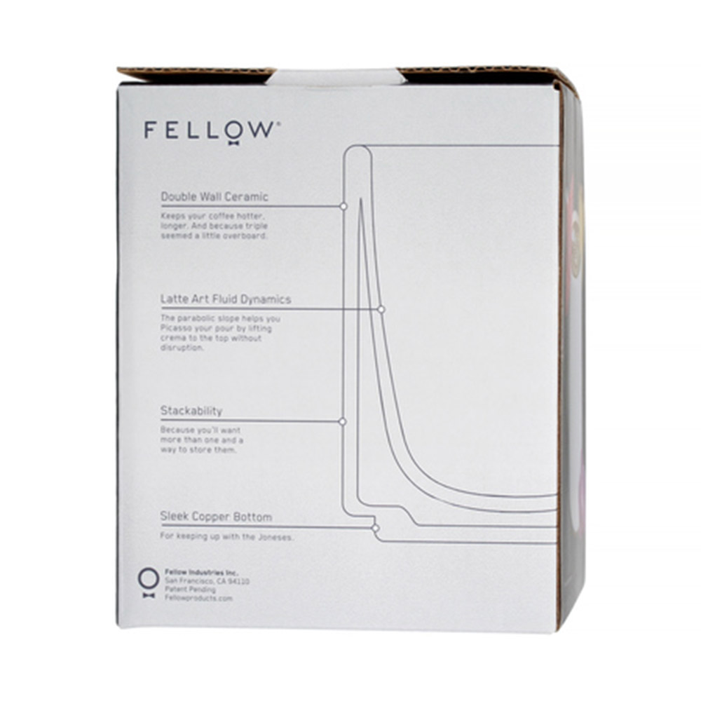 Fellow - Monty - Latte kopp - 325 ml Vit - 3