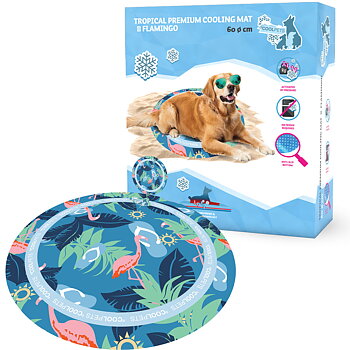 CoolPets Tropical Premium Cooling Mat – Flamingo