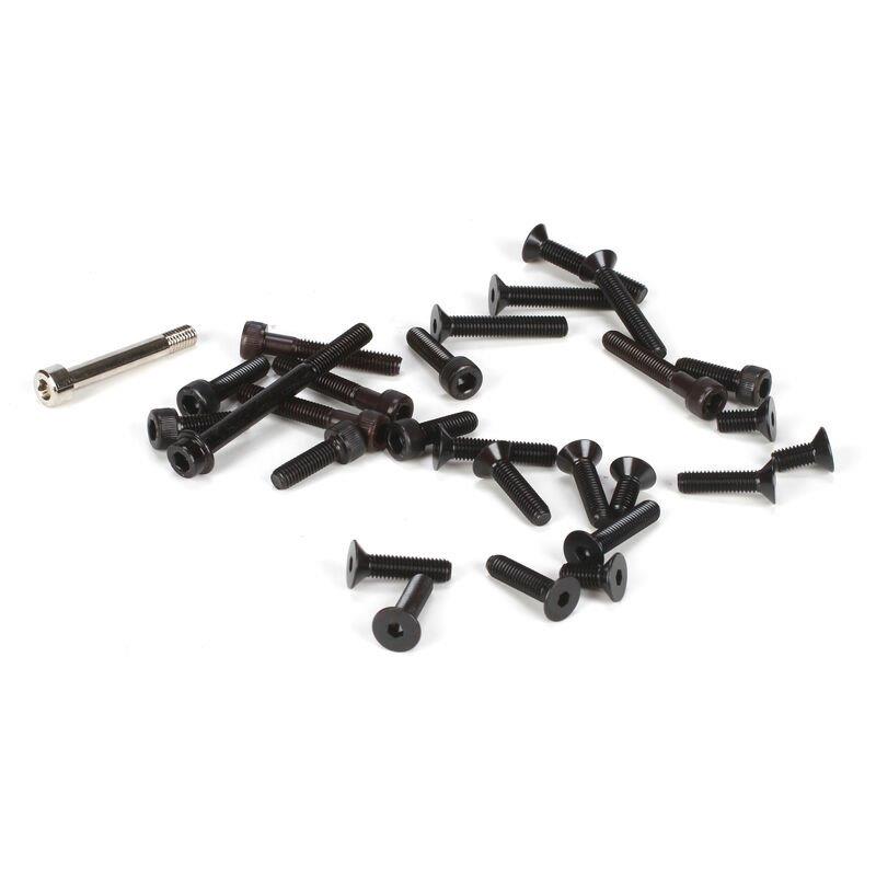 LOSI 5mm FH & Cap Screw Asst. (24): 5IVE-T, MINI WRC