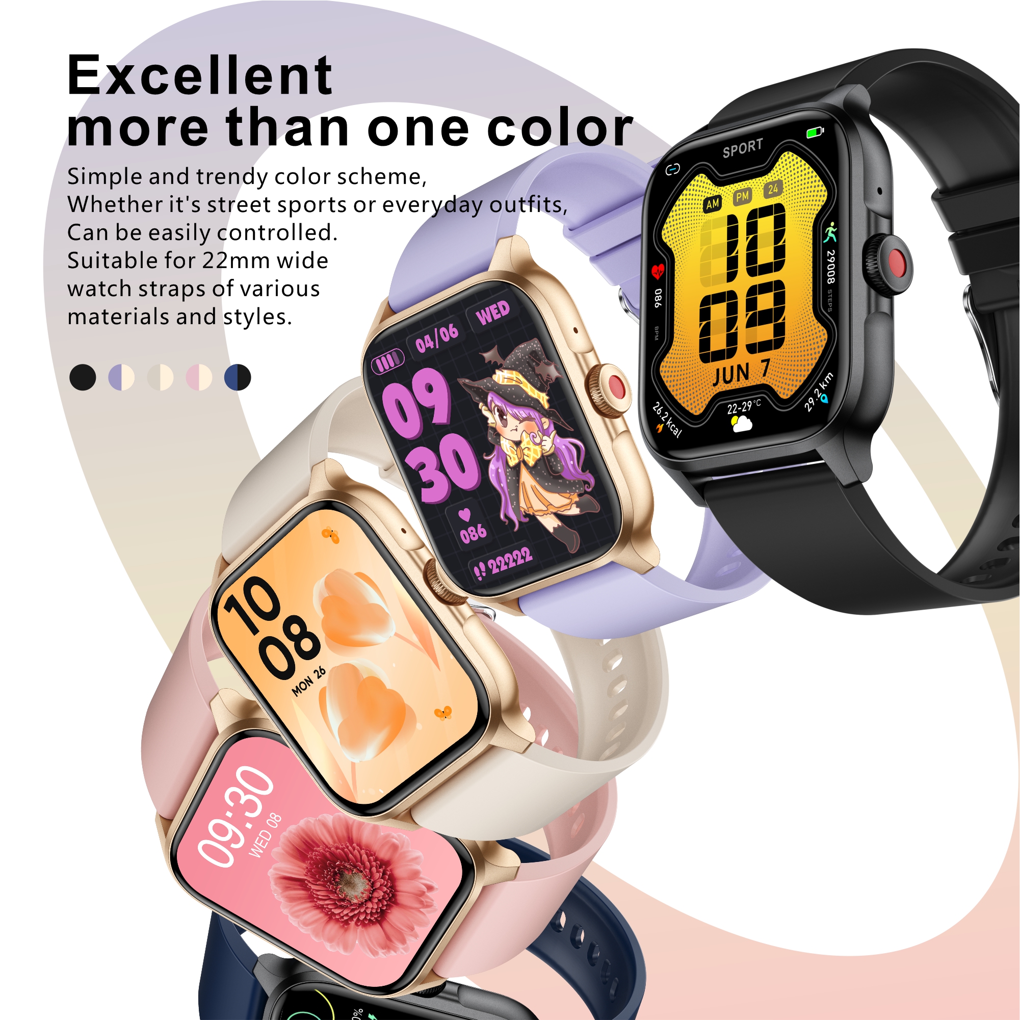 Philippe Palmer Smart Watch LP48 Pro Pink - 7