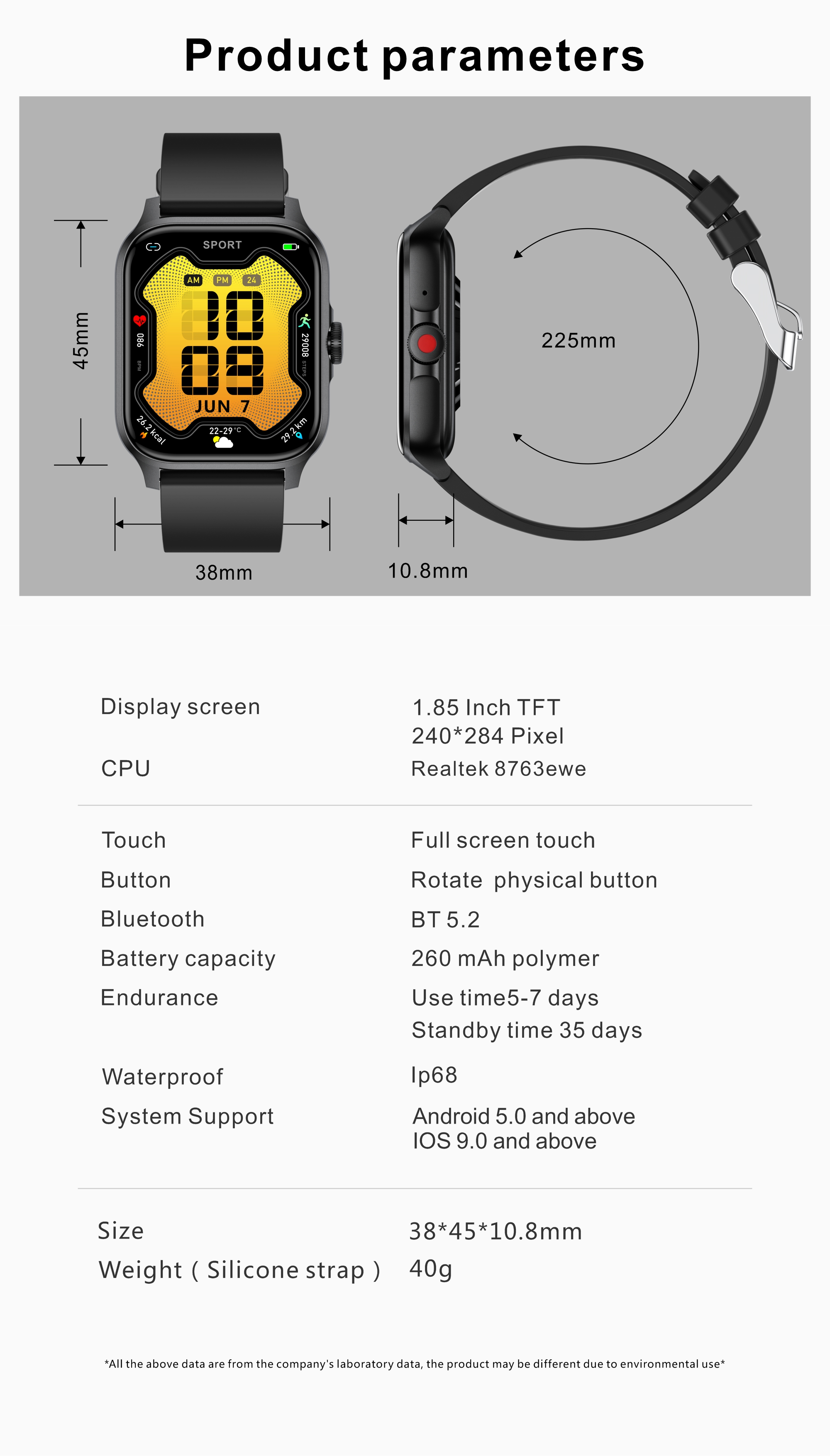 Philippe Palmer Smart Watch LP48 Pro Pink - 21