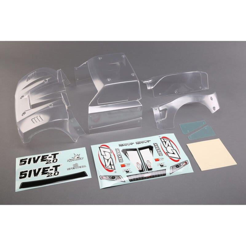 LOSI 1/5 Clear Body Complete Body Set: 5IVE-T 2.0