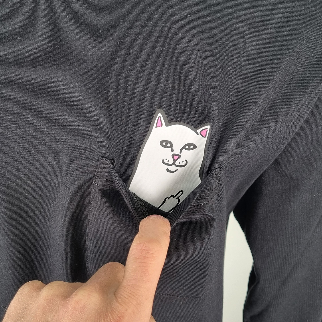 RIPNDIP - Lord Nermal Pocket Long Sleeve Black - 3