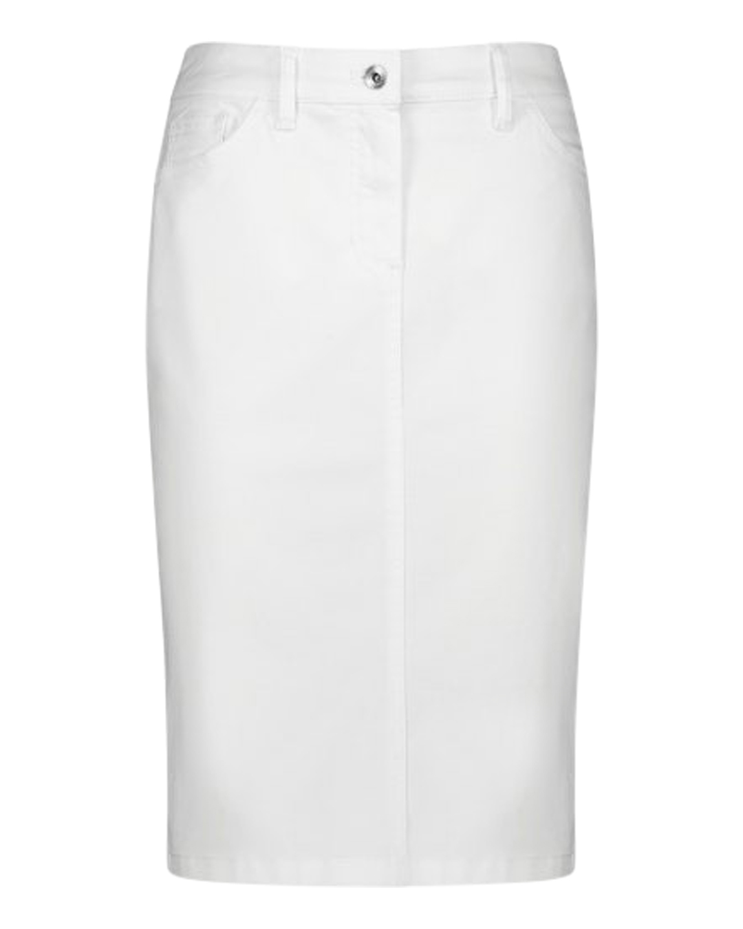 Jeanskjol rak & slits bak vit