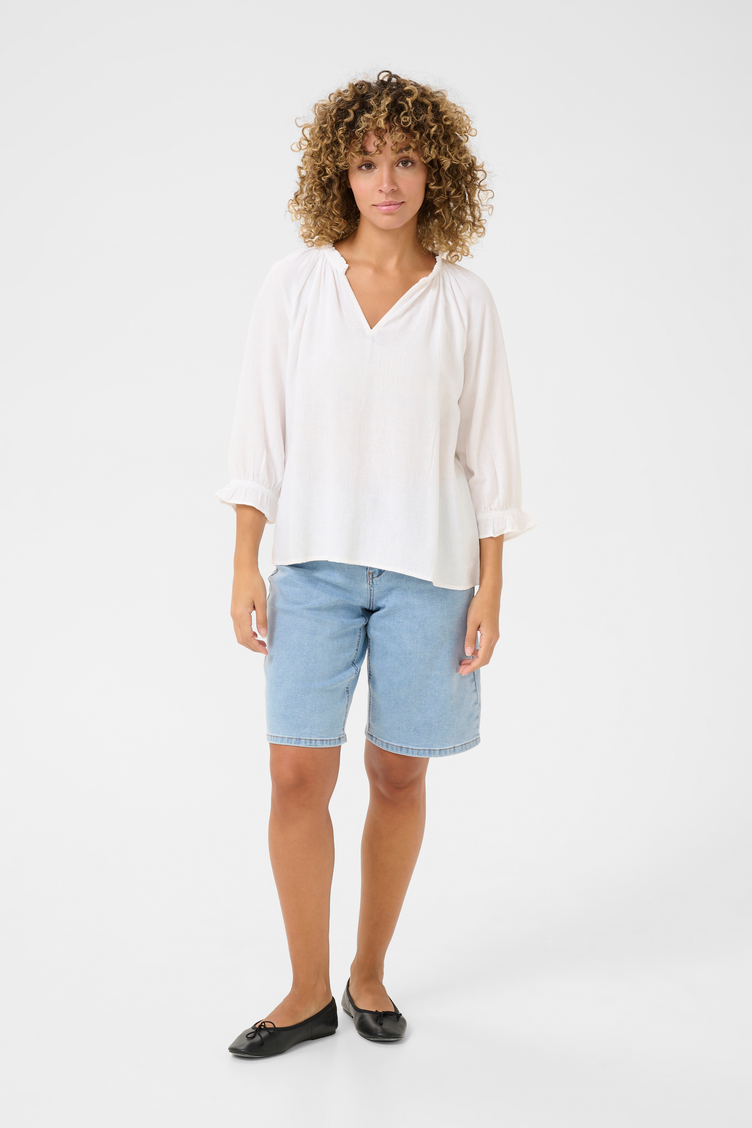 CRVENTA BLOUSE - SNOW WHITE - CREAM - 5