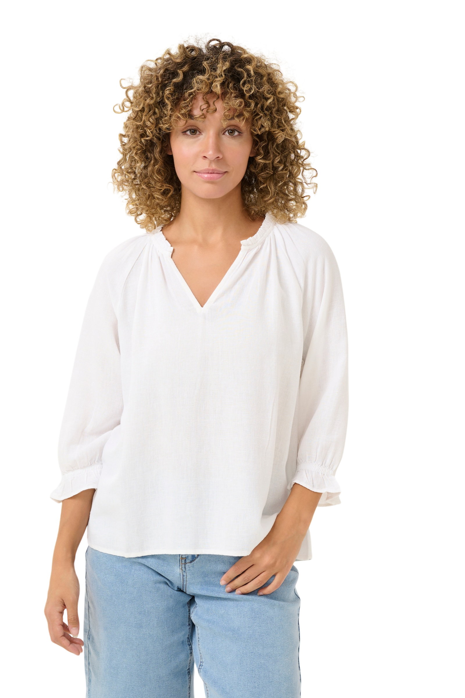 CRVENTA BLOUSE - SNOW WHITE - CREAM