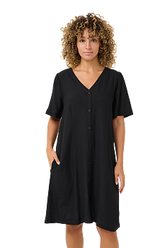 CRVENTA DRESS - PITCH BLACK - CREAM