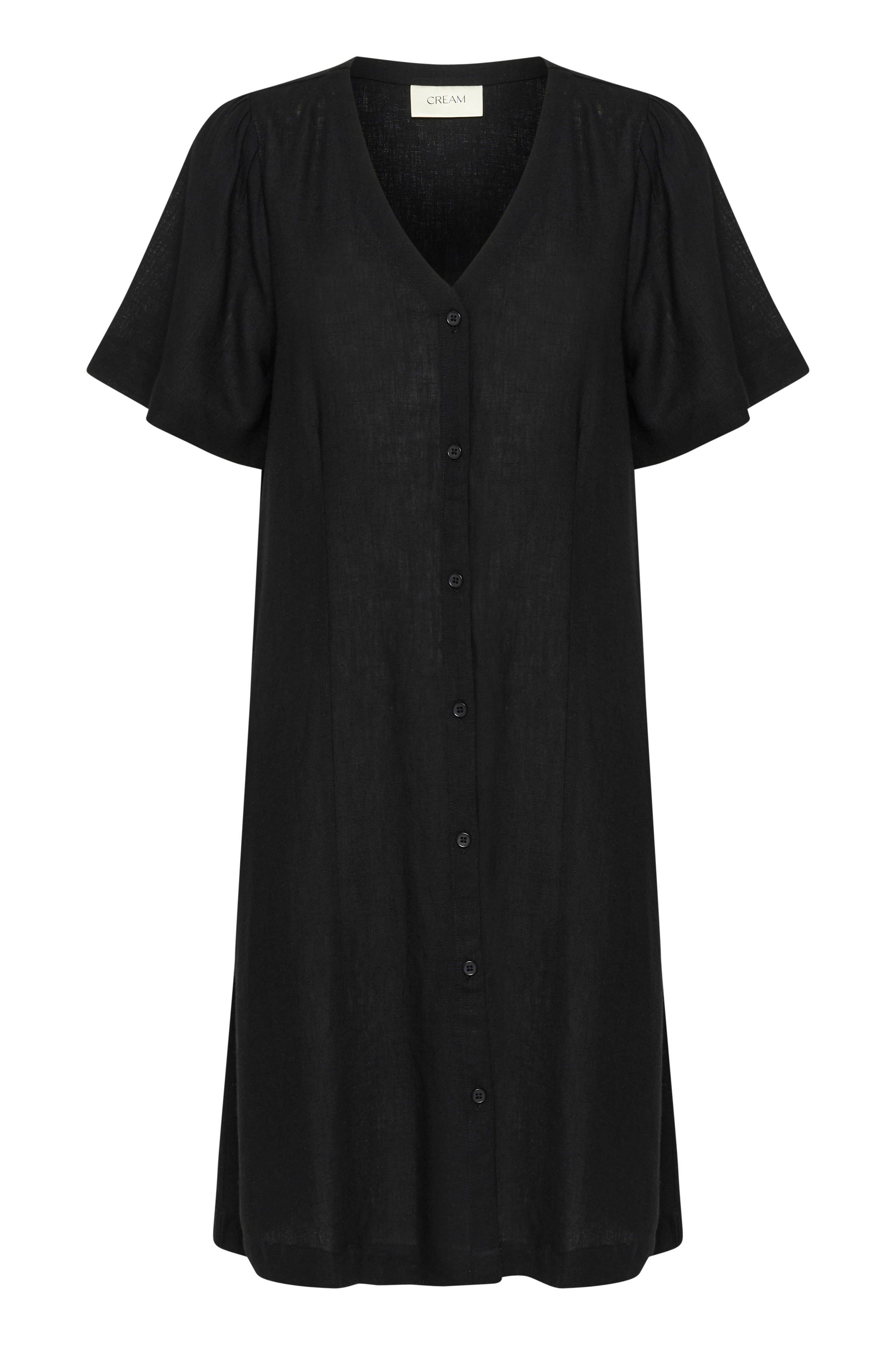 CRVENTA DRESS - PITCH BLACK - CREAM - 2