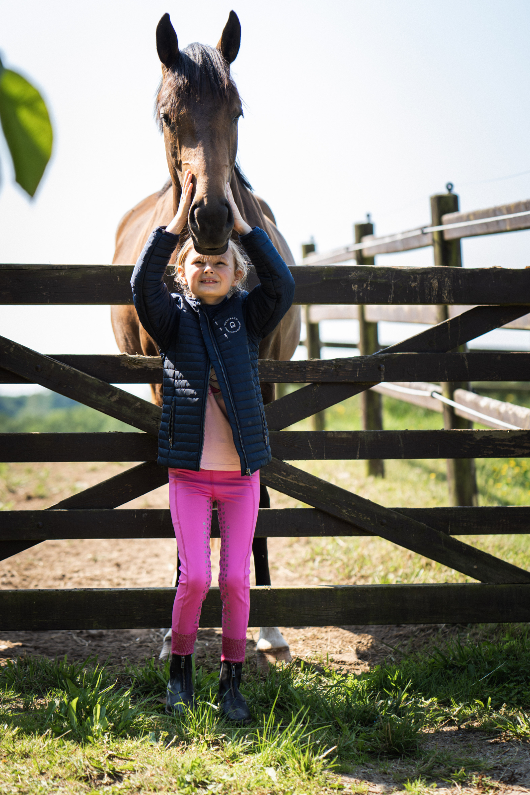 Equipage Molly Heart glitter ridetights til barn  - 5