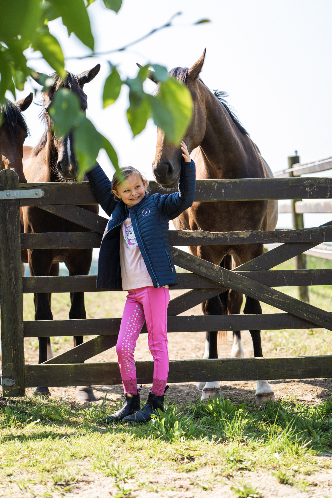 Equipage Molly Heart glitter ridetights til barn  - 6