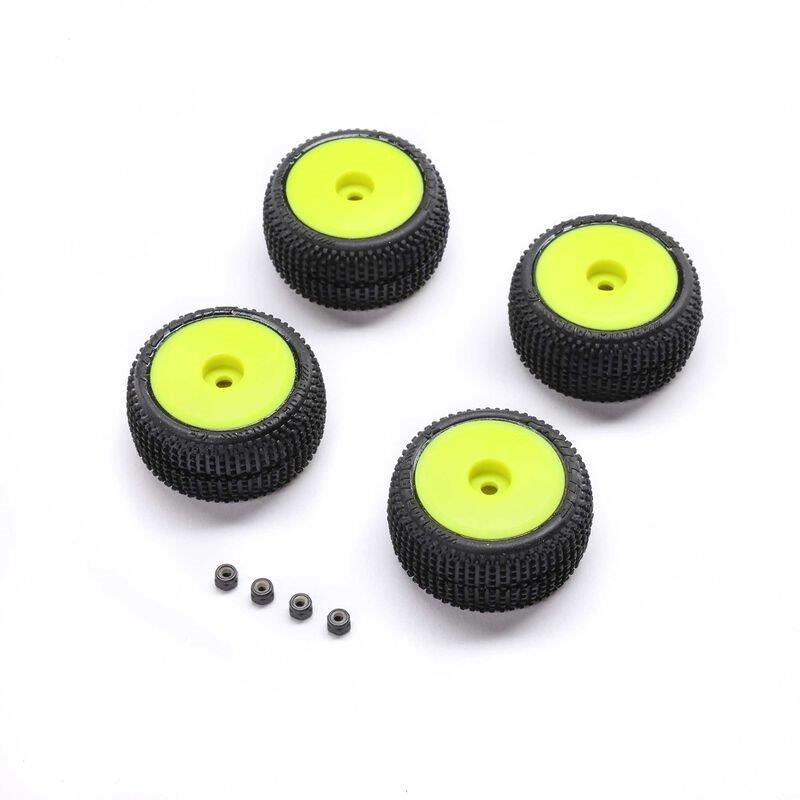 Pro-Line Racing Blockade Tire, Pro-Line OE, Wheel, Yellow, Mounted: Micro-T