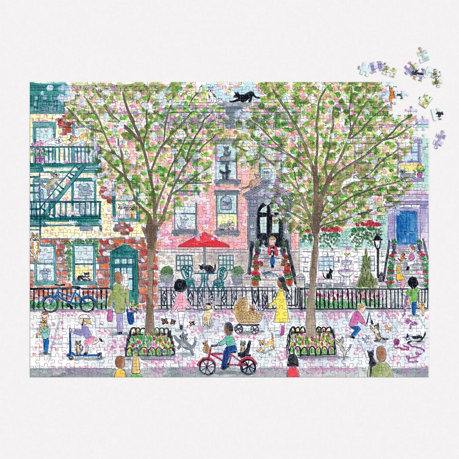 Michael Storrings Cats In The City 1000 Piece Puzzle - 3