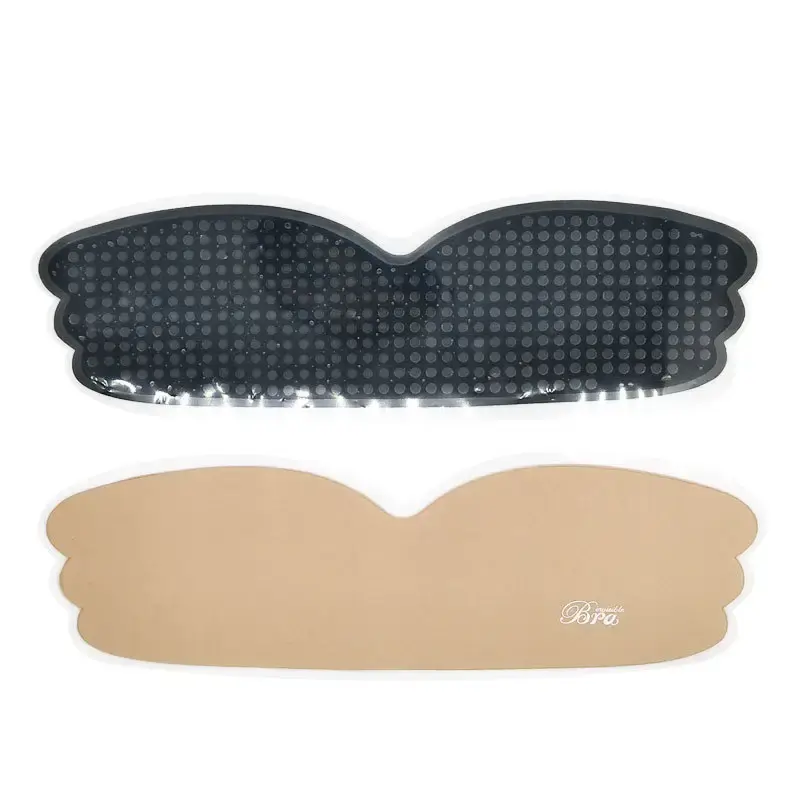 Självhäftande bandeau-bh i beige – osynlig under kläder