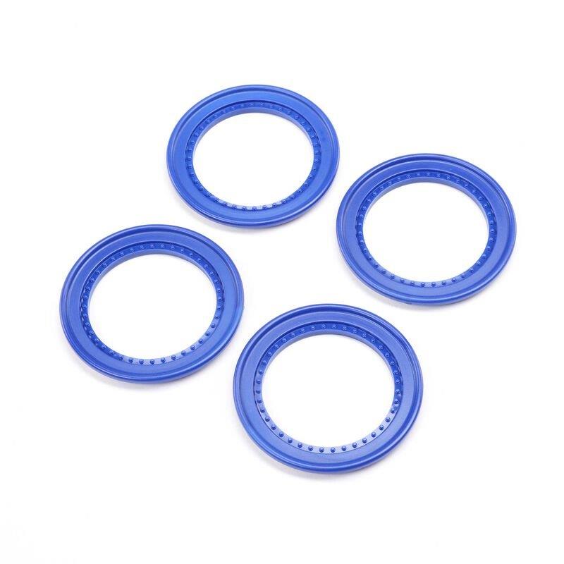 LOSI Snap-in Beadlock Rings, Blue (4): LMT 2.0