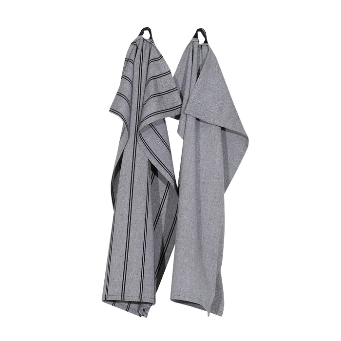 Återvunnen Kökshandduk 2-pack Agda, Brun/beige