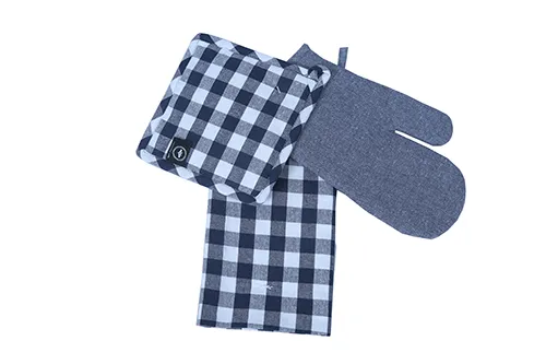 Återvunnet Köksset 4-delar Sture, Marinblå/Vit