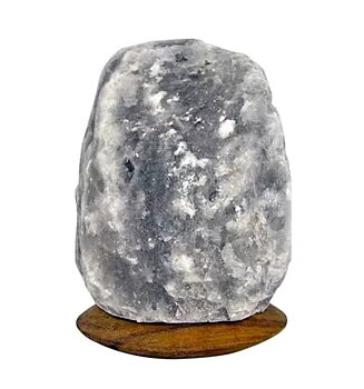 Saltkristall Lampa,  2 - 3kilo . Svart /Mörk Grå