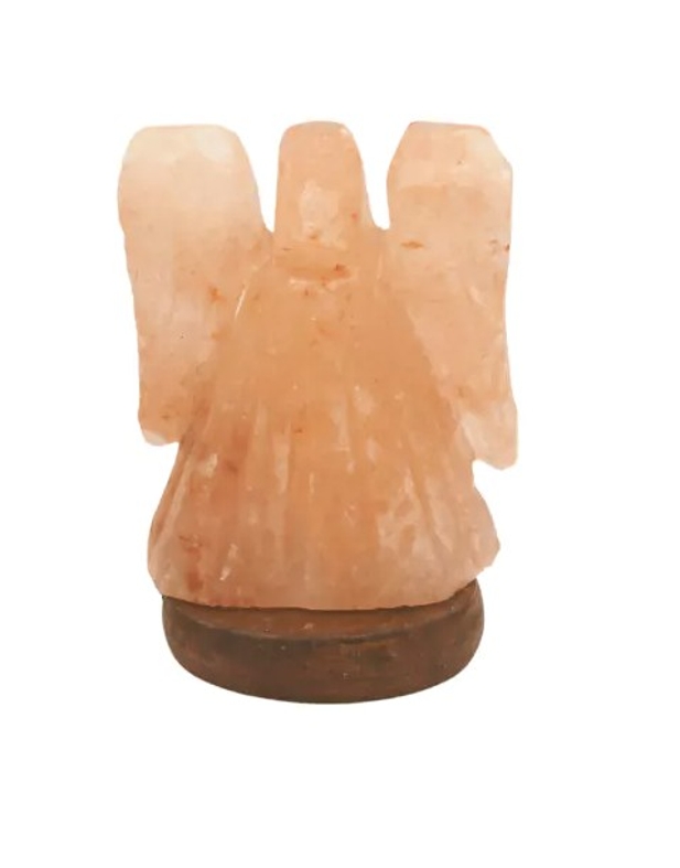 Rosa Ängel Saltkristall Lampa
