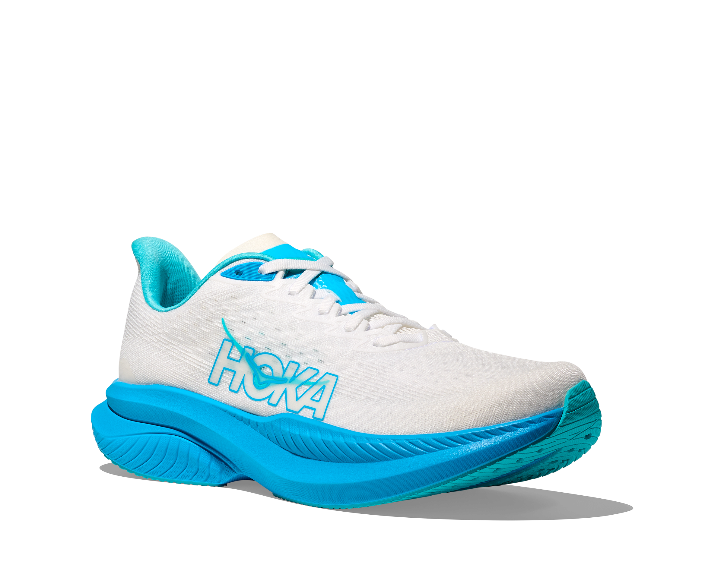 Hoka One One M Mach 6 - White/Skyward Blue - 4