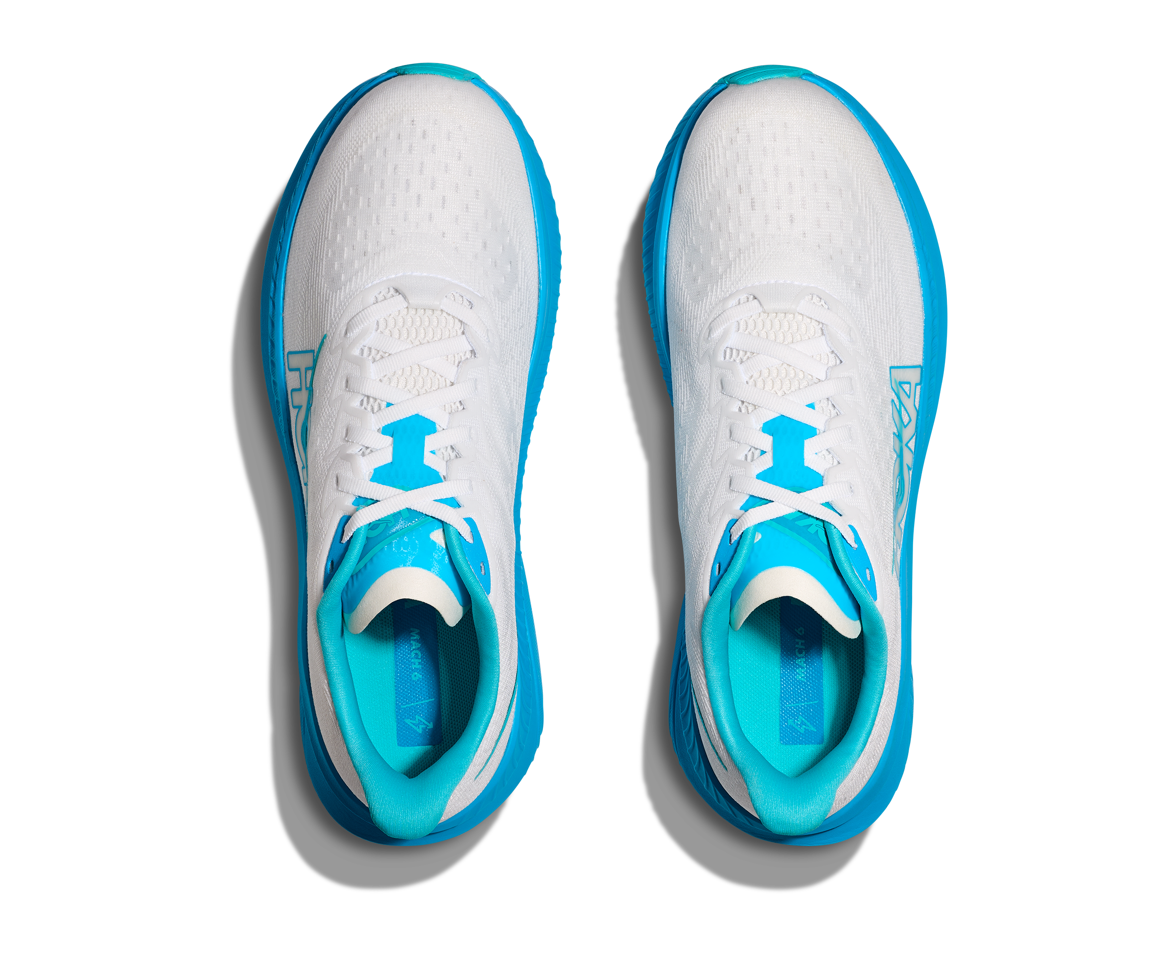Hoka One One M Mach 6 - White/Skyward Blue - 7