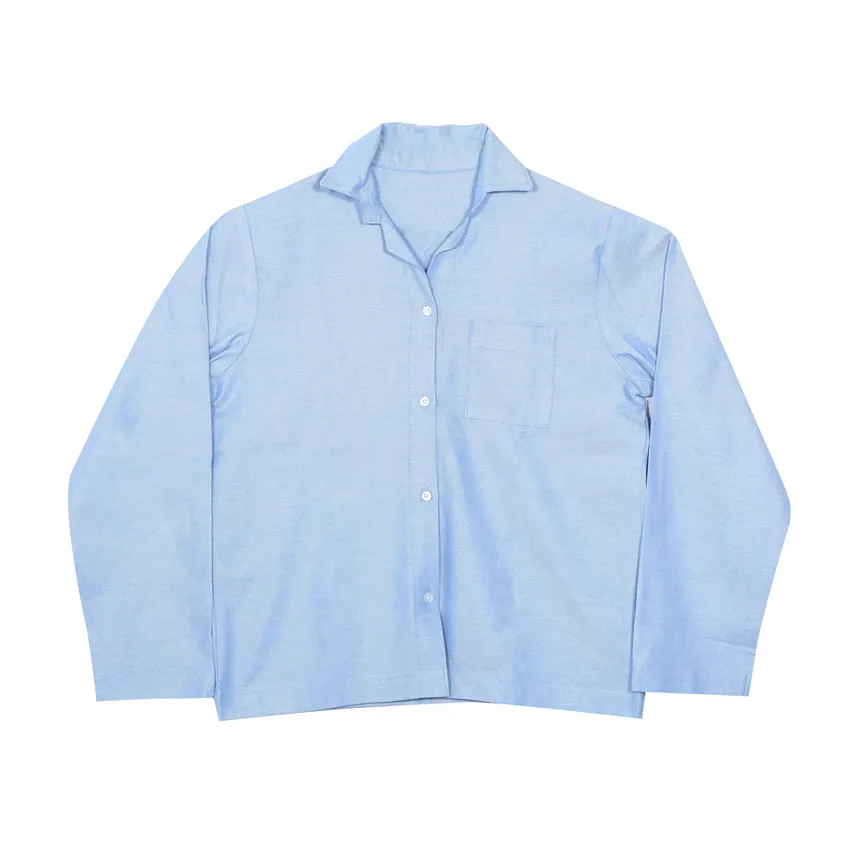 Recycled Pajama Set 2-piece Elvira, Light Blue/White - 3
