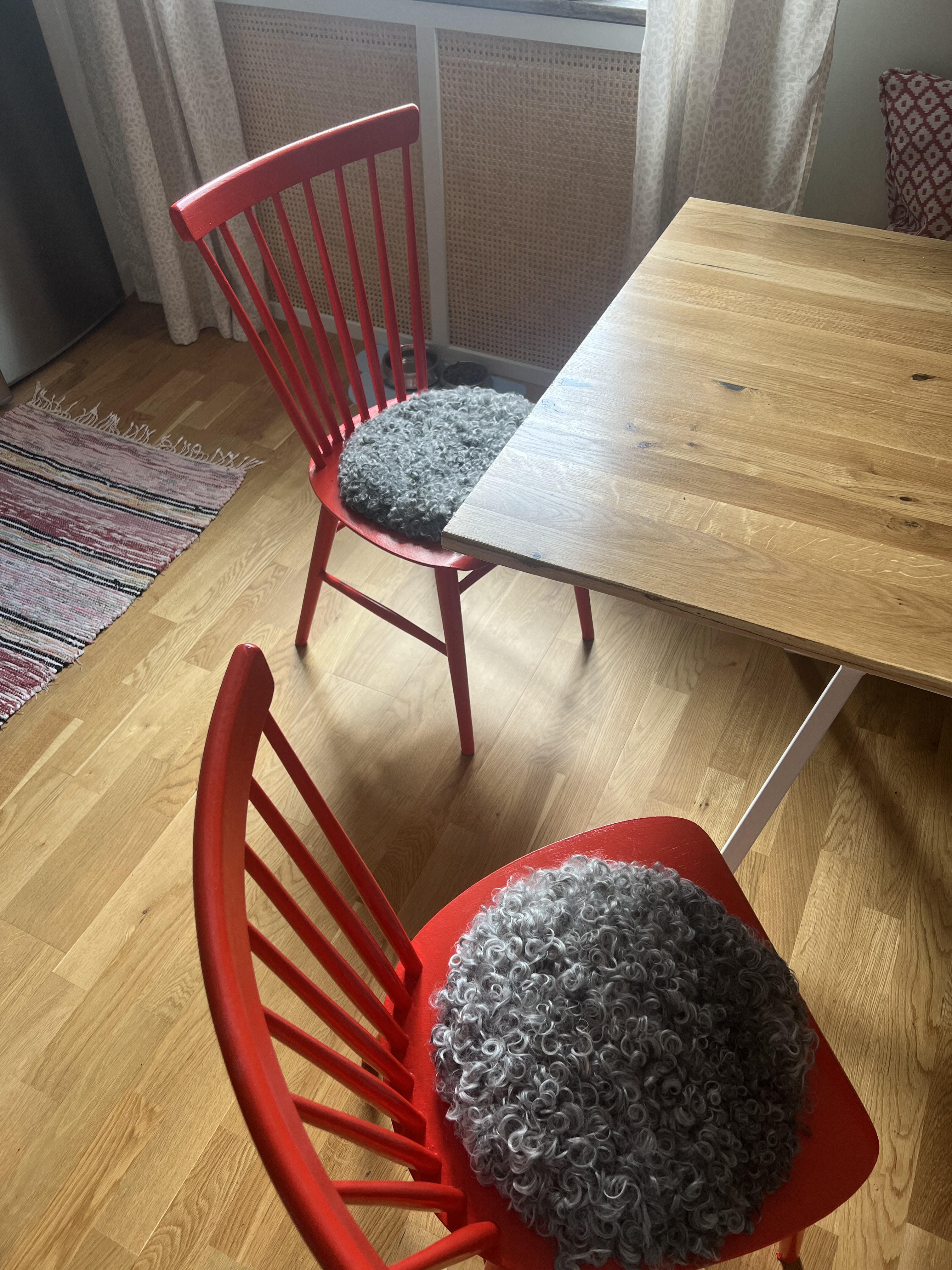 VADDERAD  sittdyna i äkta Gotlands fårskinn - 5