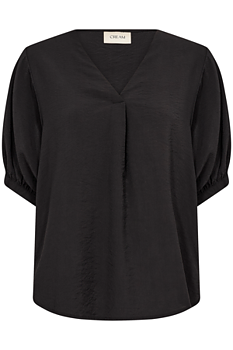 CRIRINA BLOUSE - PITCH  BLACK  - CREAM
