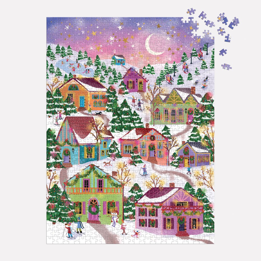 Joy Laforme Snowcap Village 1000 Piece Foil Puzzle - 4