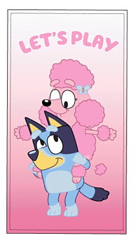 Bluey Handduk Rosa Lets Play