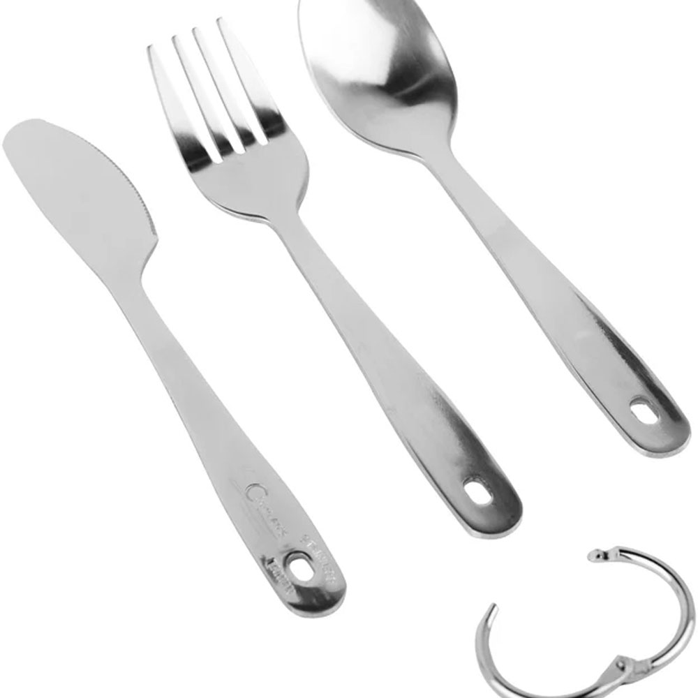 Campingbestick - COGHLANS Stainless Steel Cutlery Set - 3