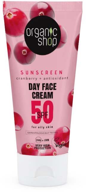 Organic Shop Solskydd Dagkräm SPF50 Hallon 50ml