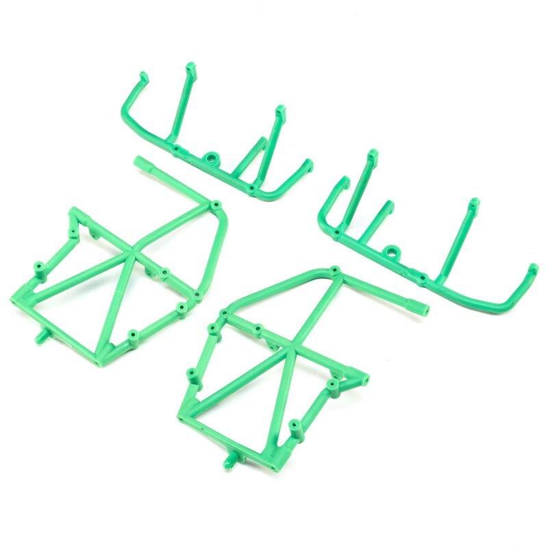 LOSI Side Cage and Lower Bar, Green: LMT
