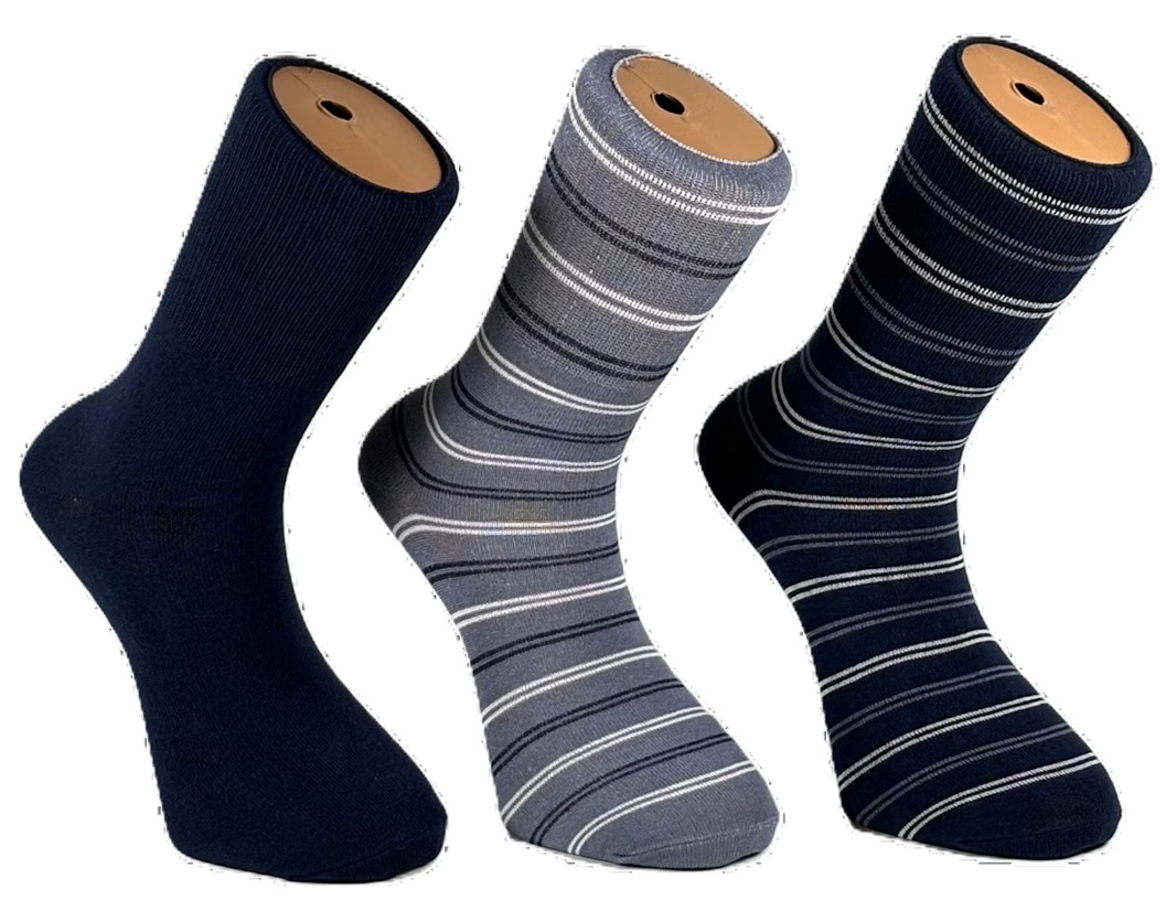 3-Pack Svart Lösresår strumpor bambu