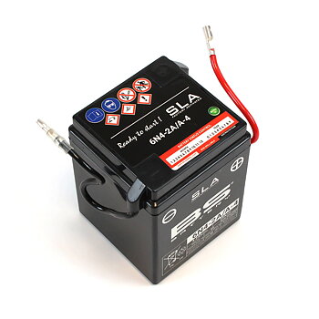 Gel-Batterie 6V-4.2A-BS 71x71 mm Höhe 93 mm 6V4.2Ah (Honda MB/MT)