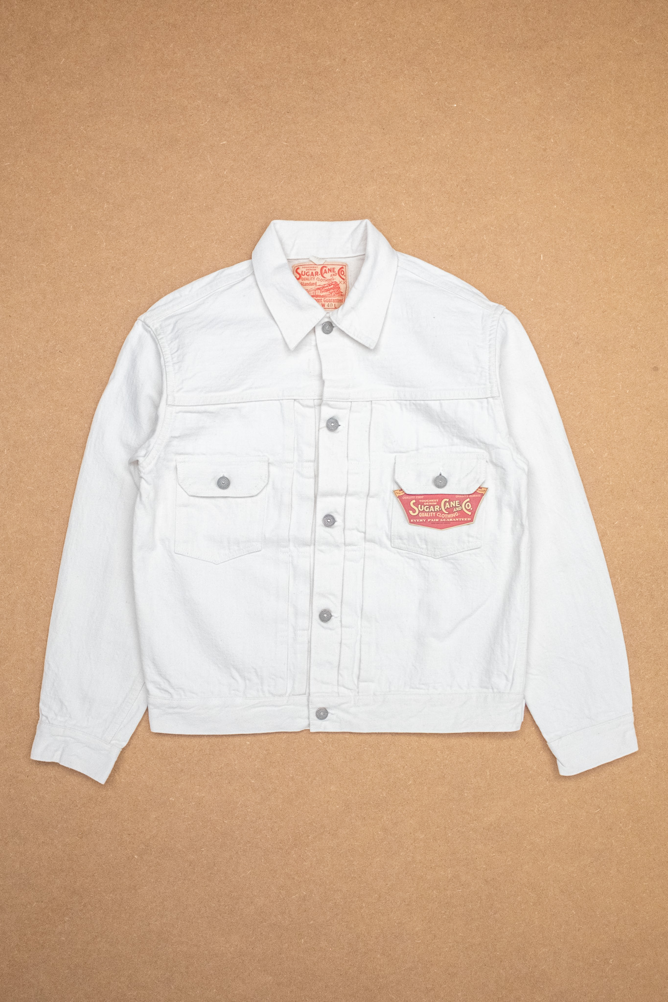 Sugar Cane - SC15720 White Denim Jacket 1953 Model 13oz
