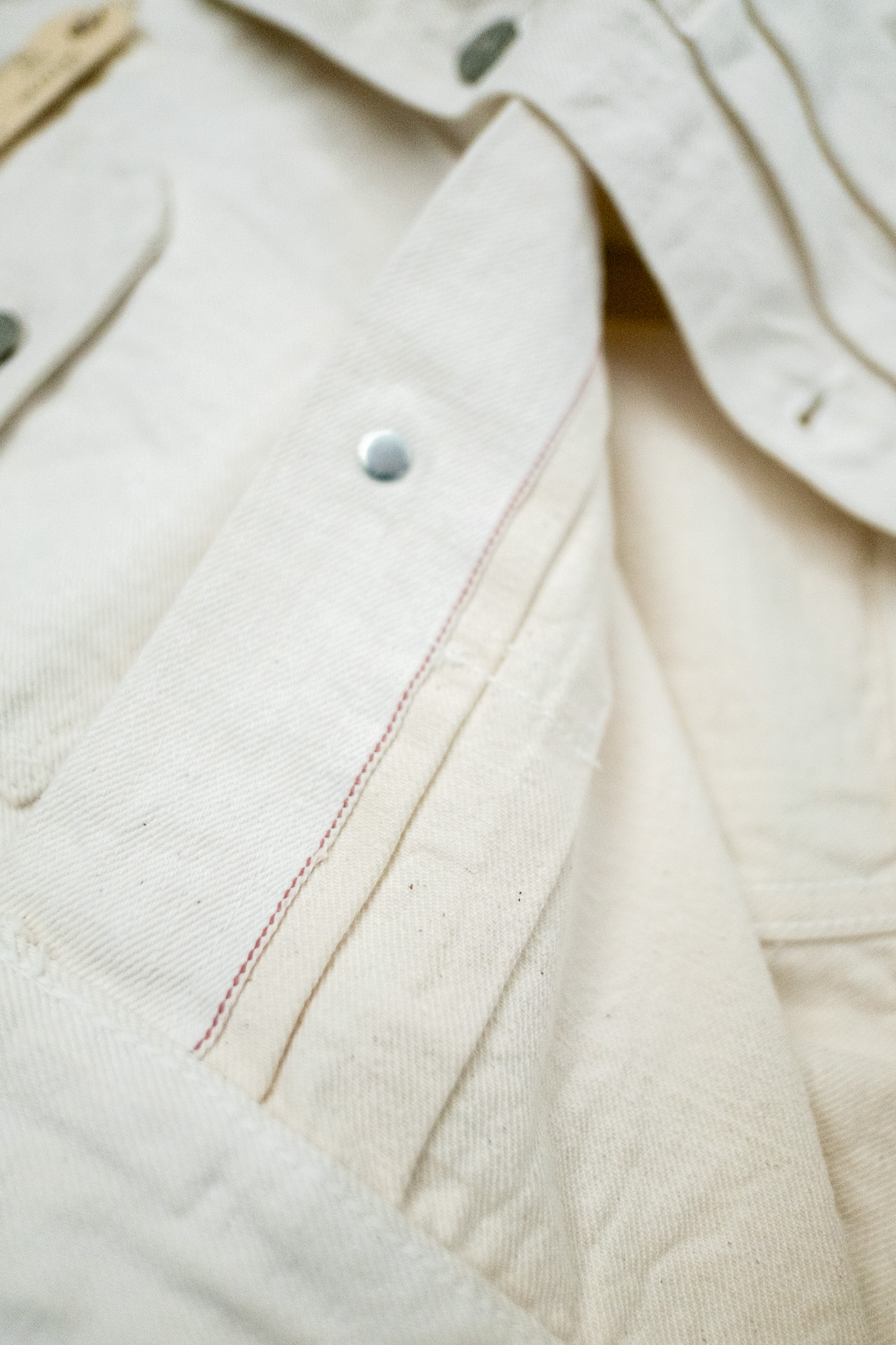 Sugar Cane - SC15720 White Denim Jacket 1953 Model 13oz - 7