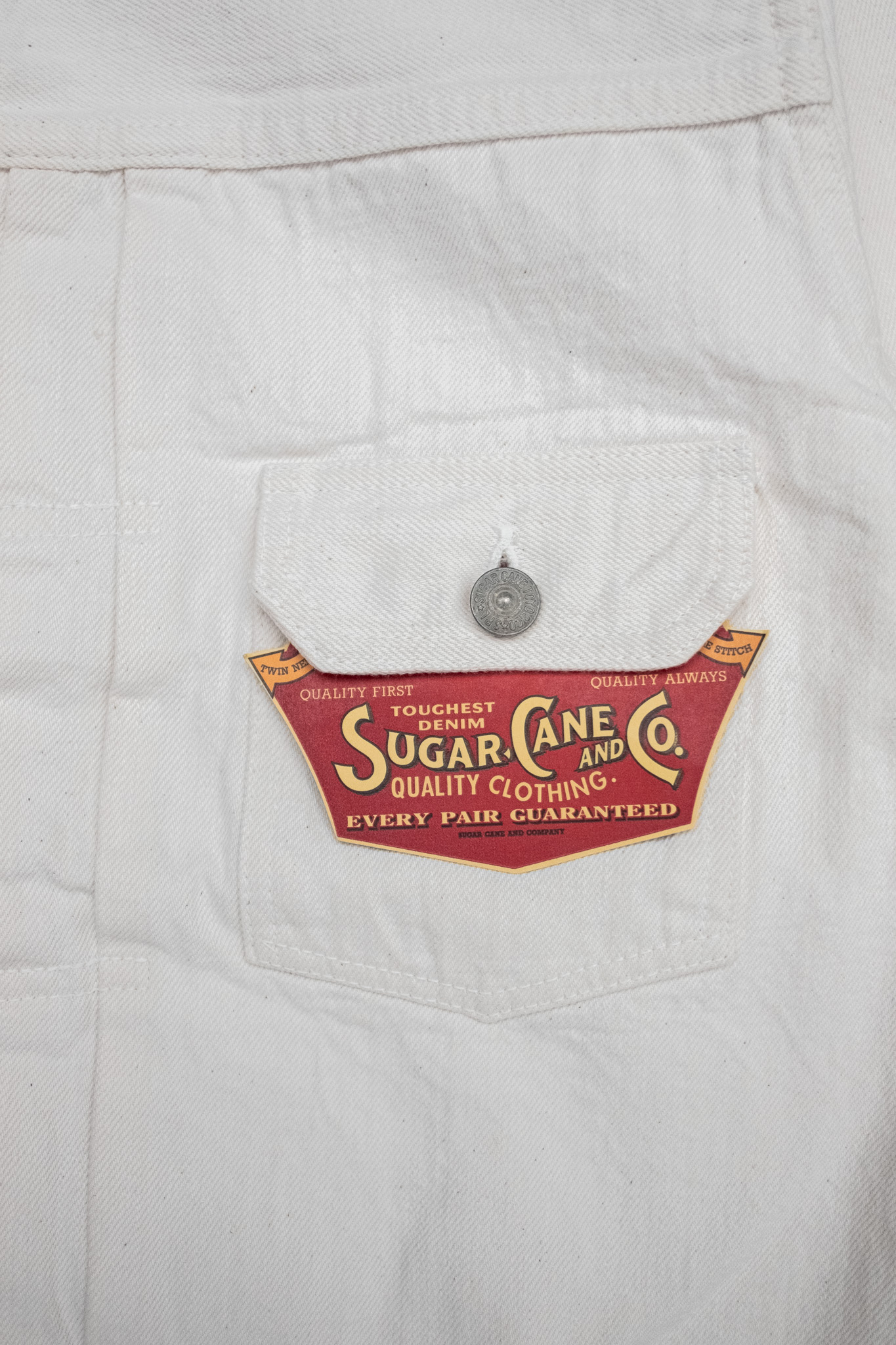 Sugar Cane - SC15720 White Denim Jacket 1953 Model 13oz - 4