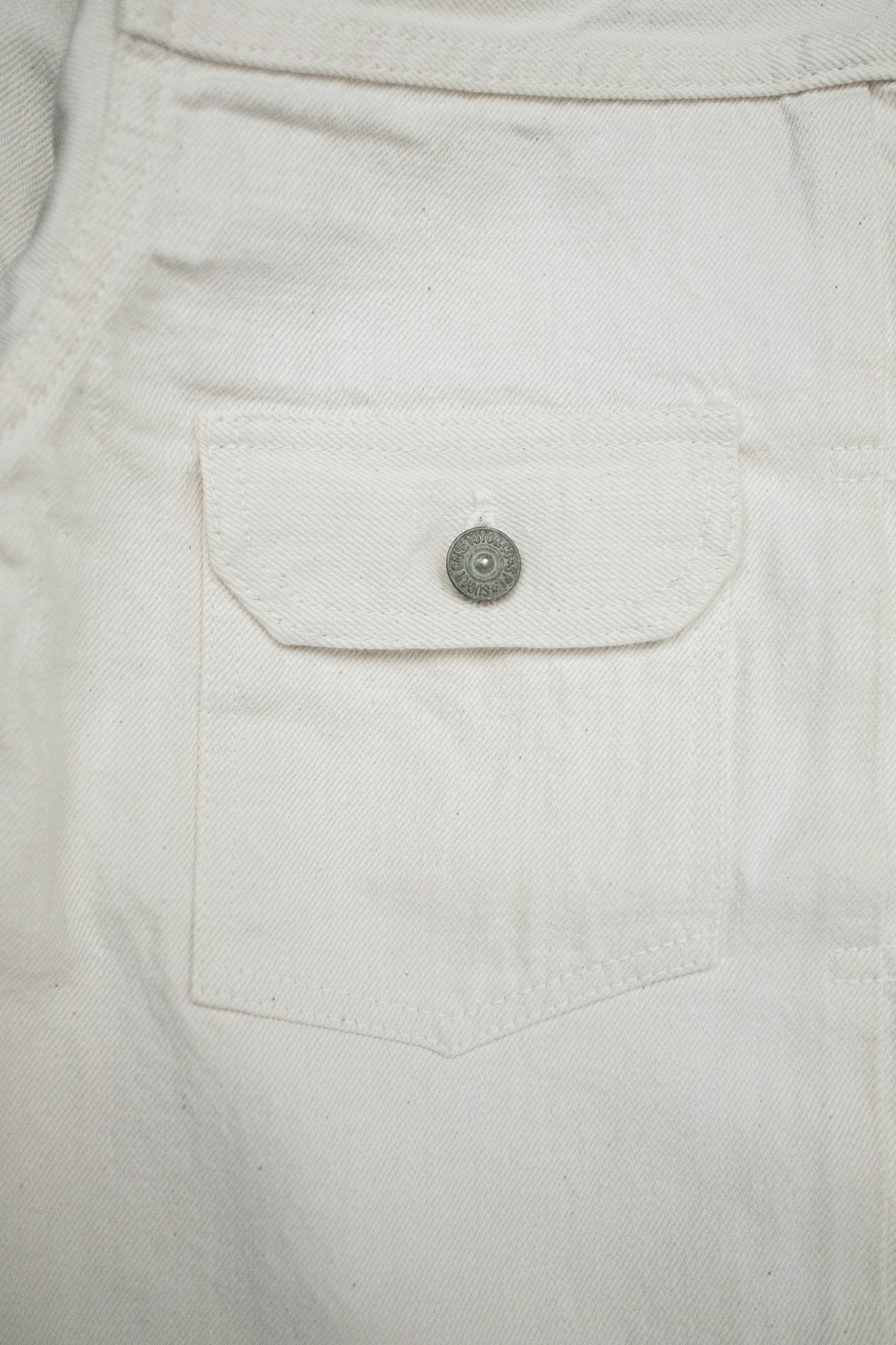 Sugar Cane - SC15720 White Denim Jacket 1953 Model 13oz - 5
