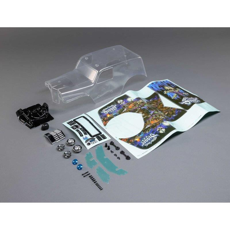 LOSI Body Set, Clear, Son Uva Digger: LMT