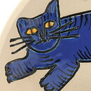 Fifalla Luna Langelund (1980s) Blue Cat Wall Candleholder 15 cm