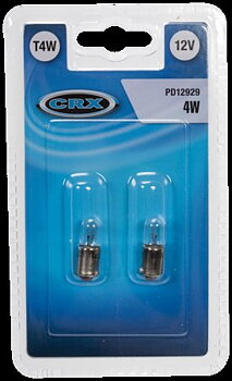 Glödlampa BA9S T4W 12V 2st