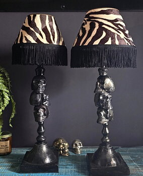 Lampskärm Frans 25 - Classic Zebra Brun/beige