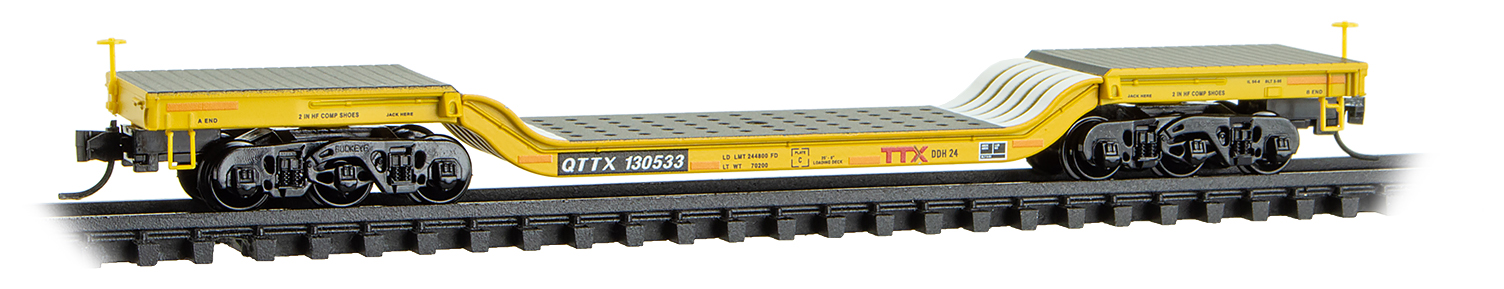 Hwght depressed flat car, TTX #130533