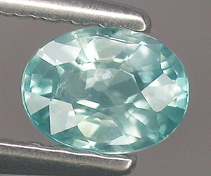 Preciosa piedra preciosa de circón azul suelto natural de corte ovalado de 0,49 ct