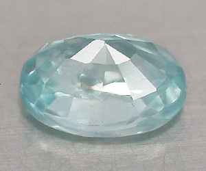 Preciosa piedra preciosa de circón azul suelto natural de corte ovalado de 0,49 ct - 2