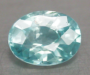 Preciosa piedra preciosa de circón azul suelto natural de corte ovalado de 0,49 ct - 3