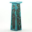 Carl-Harry Stålhane (Havanna 1954) Modern Turquoise Vase with Black Decor 26 cm