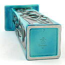 Carl-Harry Stålhane (Havanna 1954) Modern Turquoise Vase with Black Decor 26 cm